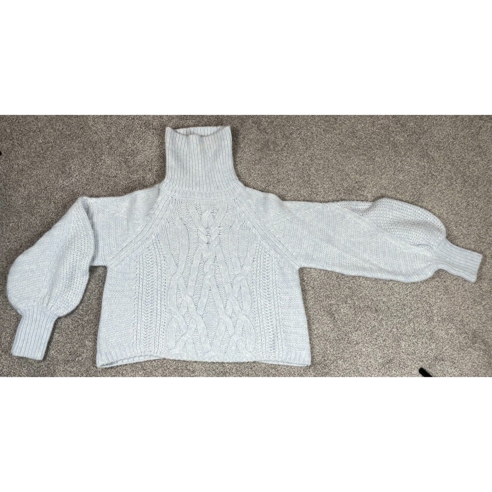 Victoria Hayes Sweater Womens One Size Arctic Cable Knit Quiet Luxury Cashmere